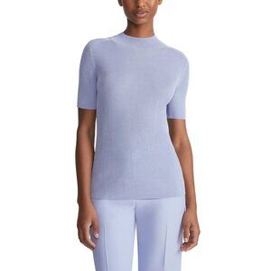 Lafayette 148 New York Ribbed Stand Collar Silk Blend Sweater XXL Career Stretch